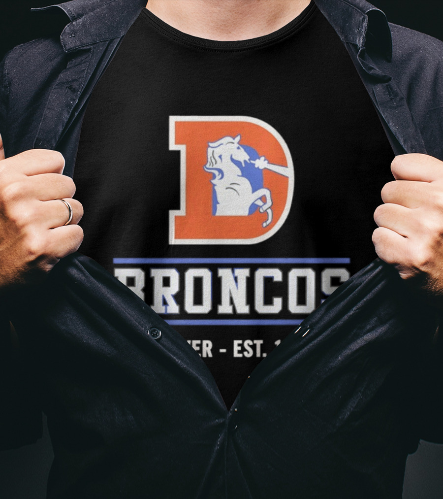 Denver Broncos D Logo Vintage Est 1960 Retro Team Spirit T-Shirt