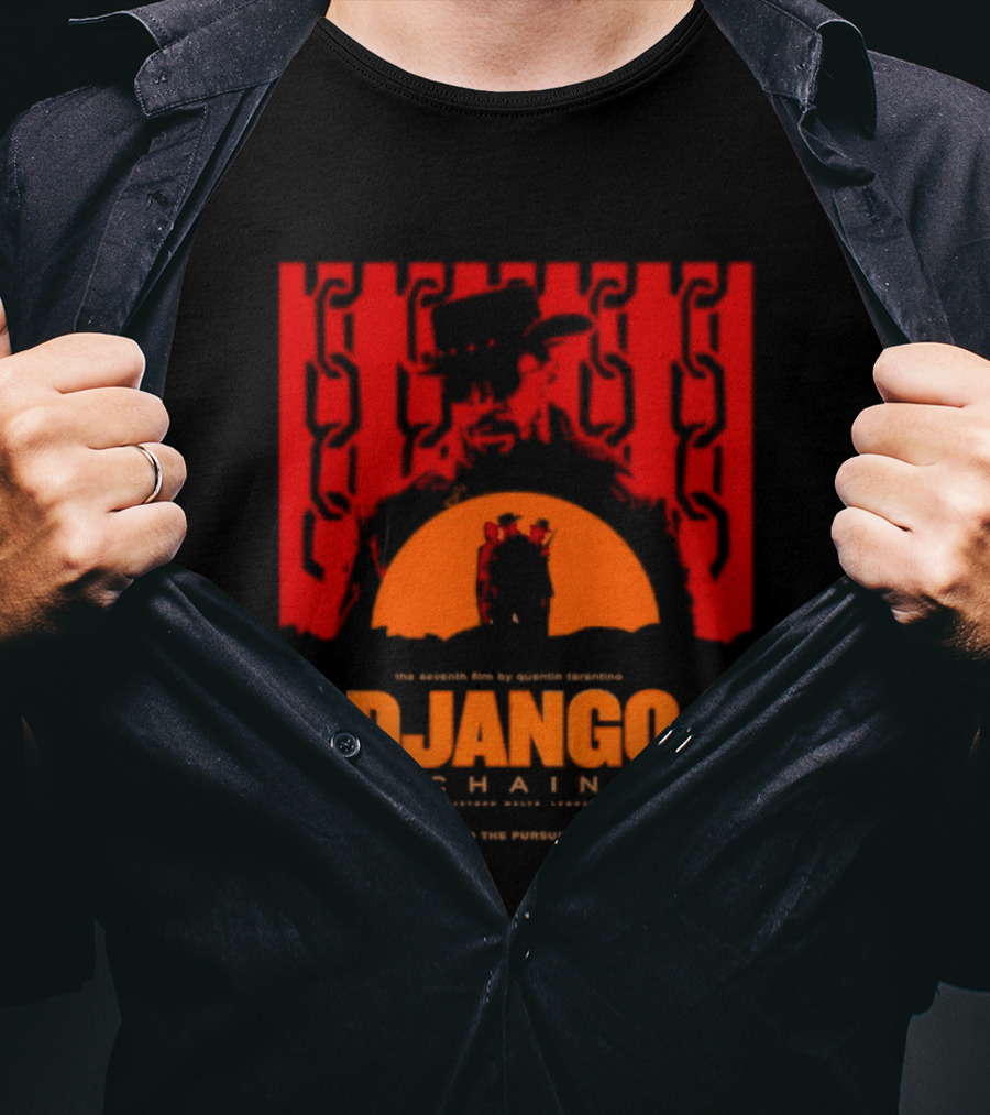 Django Unchained Life Liberty And The Pursuit Of Vengeance Red And Orange T-Shirt
