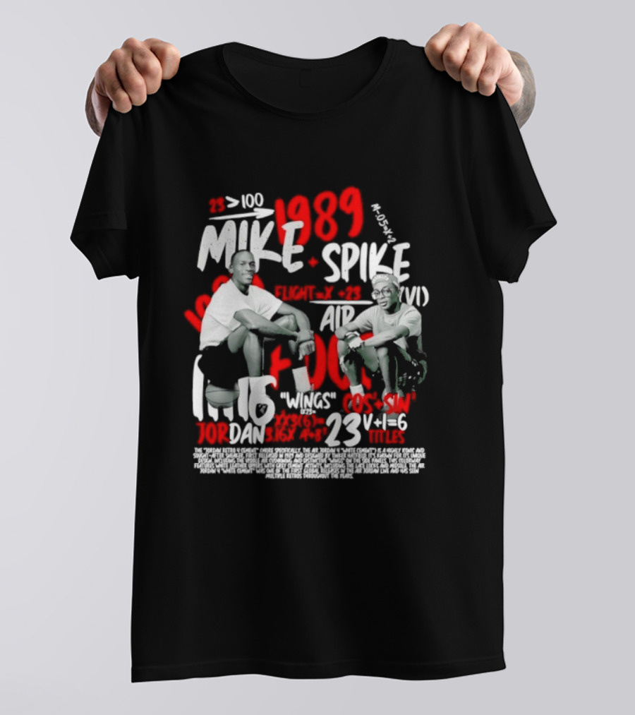 1989 Mike Spike Air Mars 100 Points 23 Wins 1.16 DAN Horsepower Basketball T-Shirt