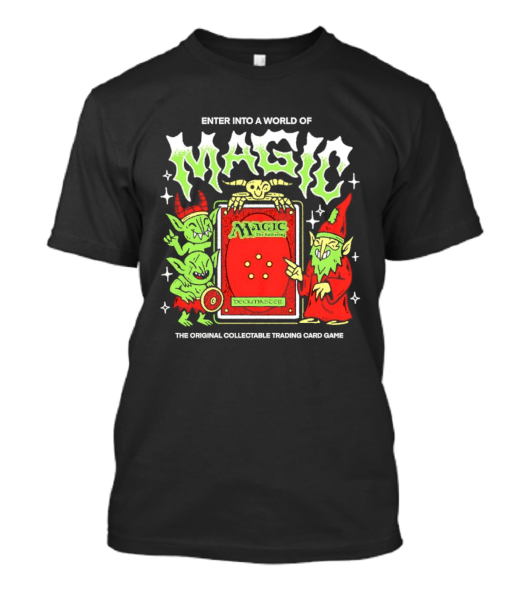 Enter Into A World Of Magic The Gathering Deckmaster Original Collectible Trading Card Game T-Shirt
