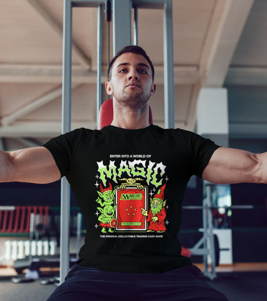 Enter Into A World Of Magic The Gathering Deckmaster Original Collectible Trading Card Game T-Shirt