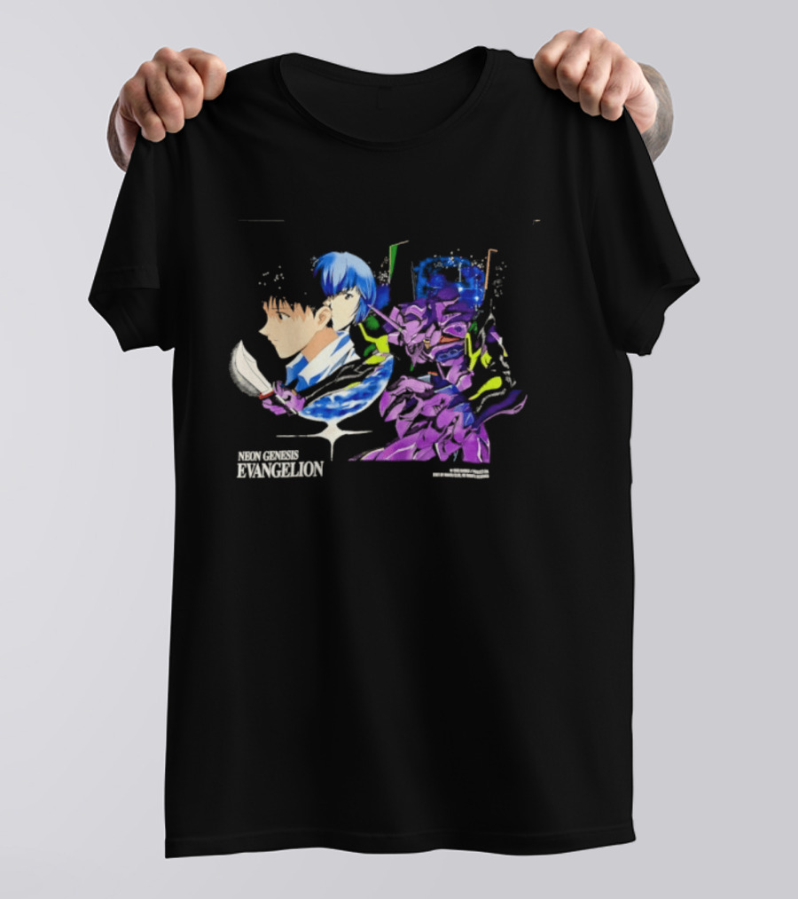 Neon Genesis Evangelion Shinji Ikari Rei Ayanami Eva Unit 01 Anime Iconic Characters T-Shirt