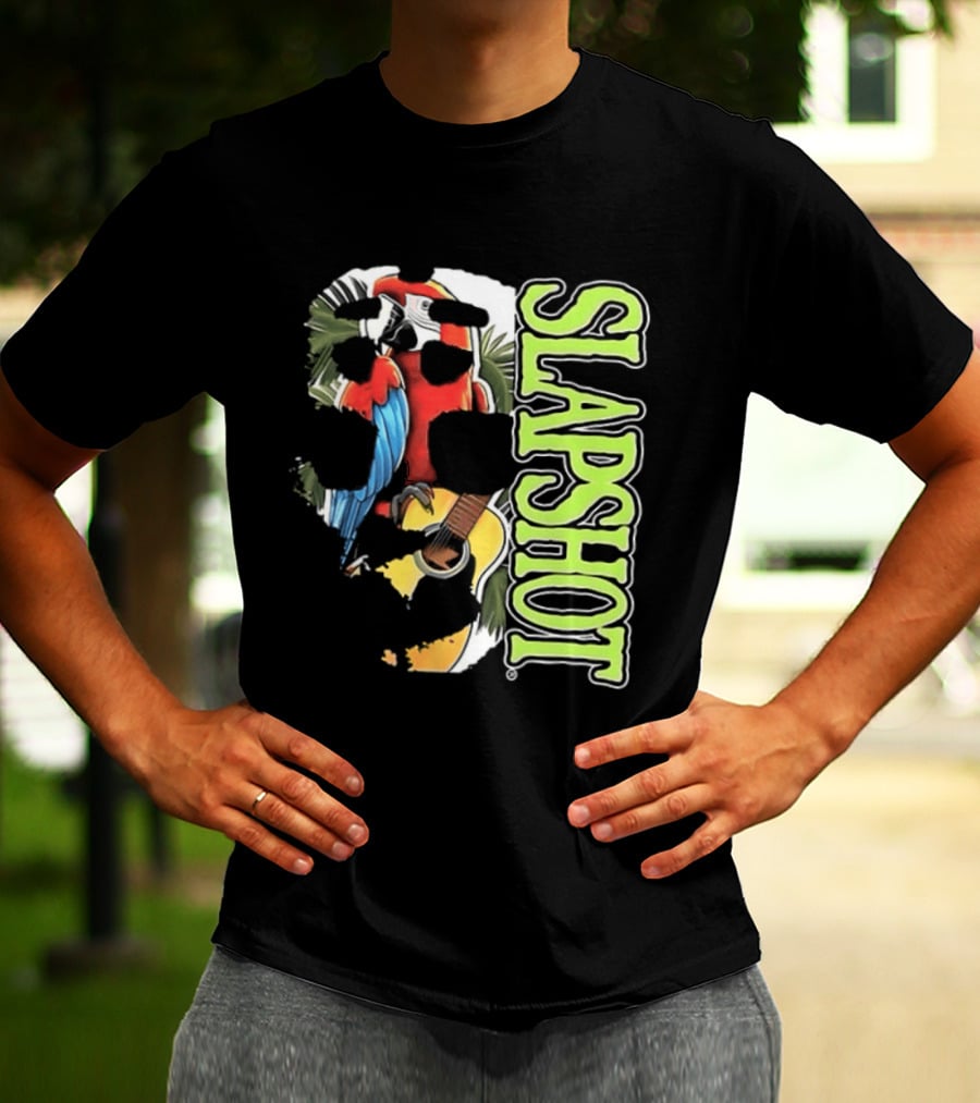 SLAPSHOT Parrot Wasting Away Boston Massachusetts 1985 2026 Two Sided T-Shirt