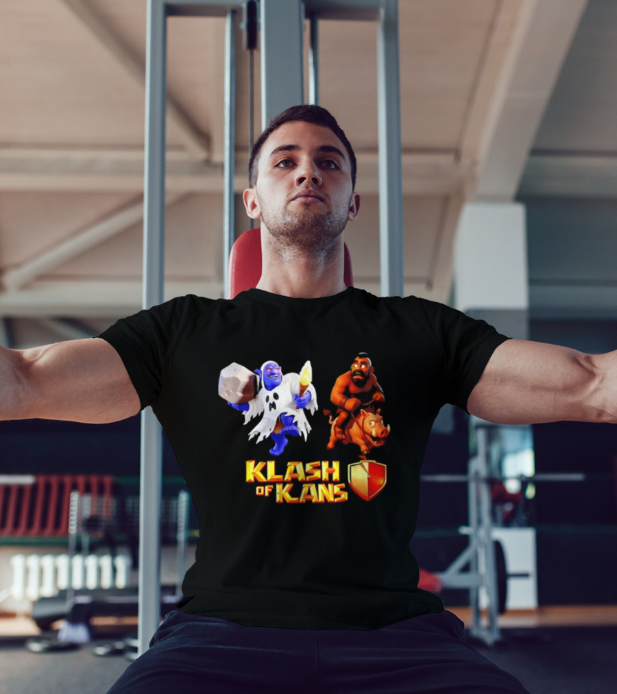 Klash Of Kans Clash Of Clans Mobile Game Barbarian Giant Characters T-Shirt