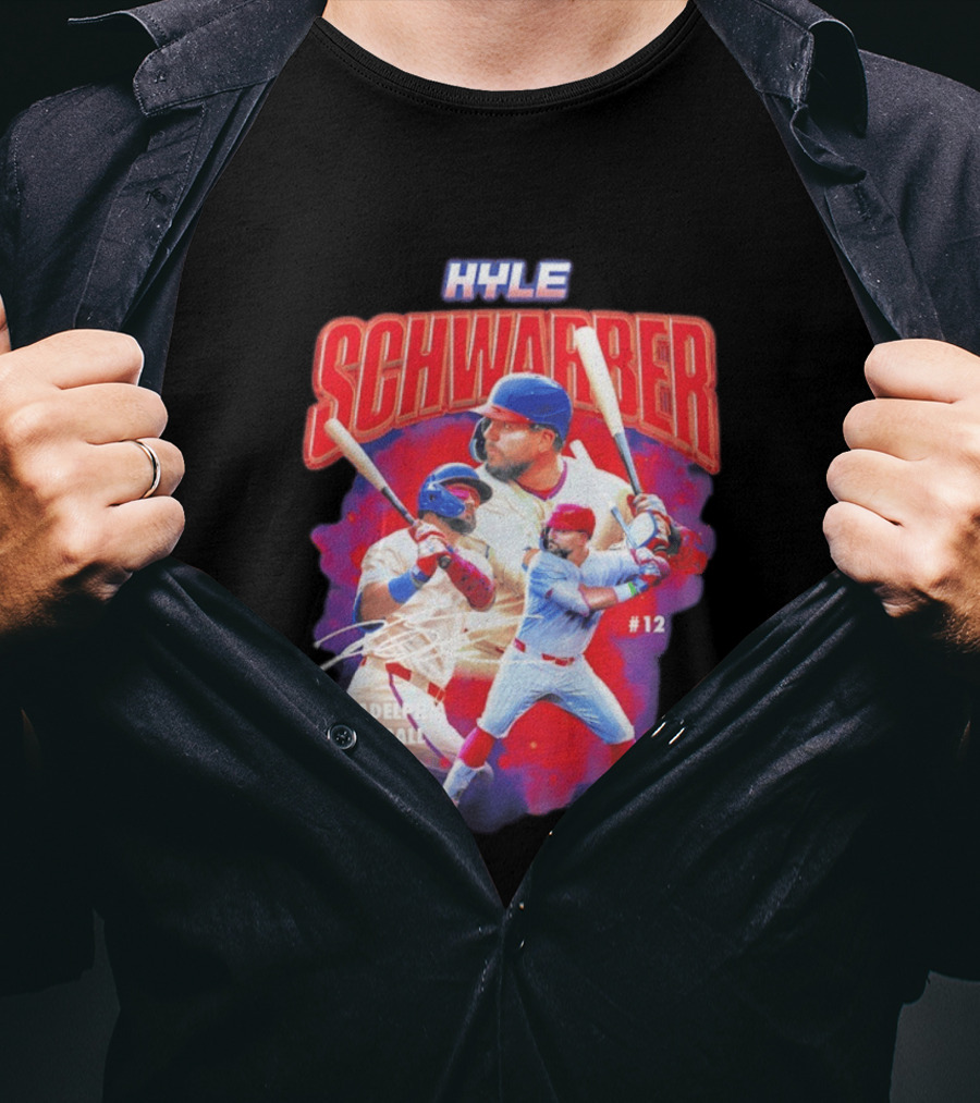 Kyle Schwarber Phillies Baseball #12 Collage 2026 T-Shirt