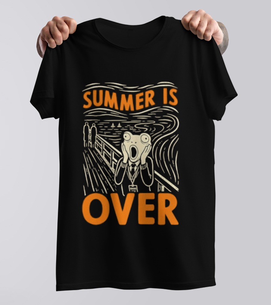 Summer Is Over Frog The Scream Teacher Art Print T-Shirt