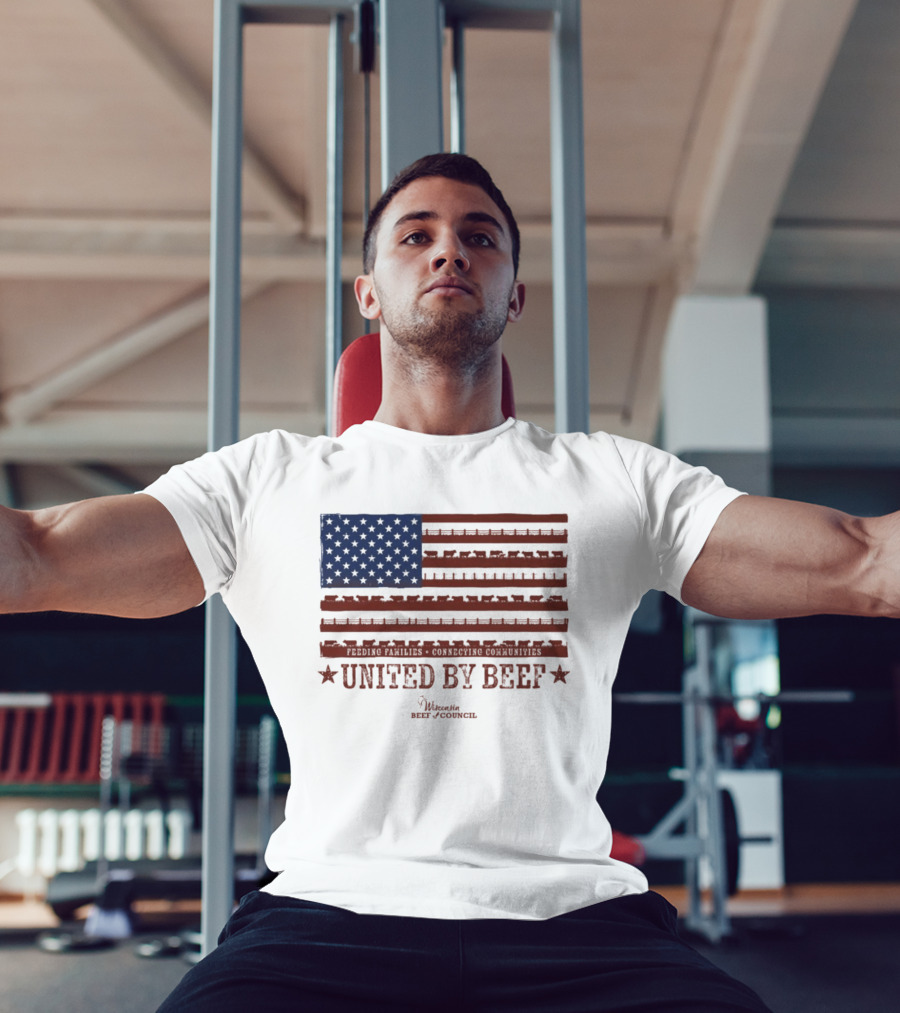 United By Beef Minnesota Beef Council American Flag Stars And Stripes T-Shirt