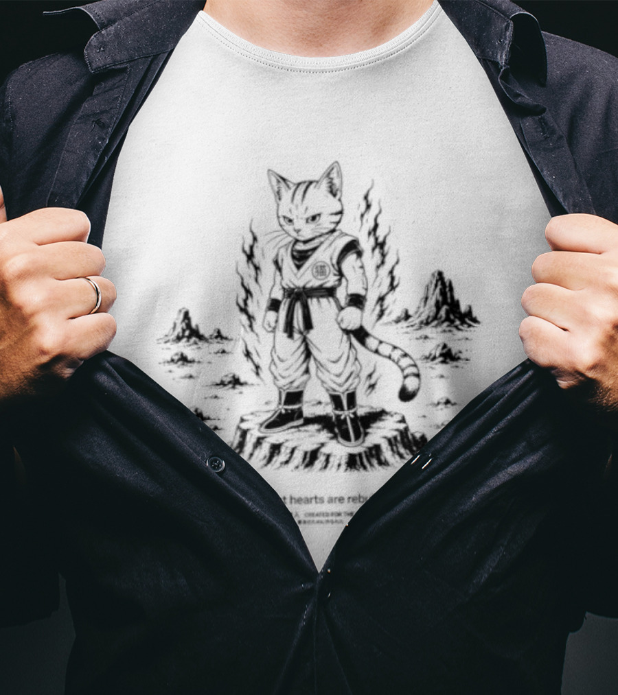 Cat Dragon Ball The Strongest Hearts Are Rebuilt In Silence Anime Fusion T-Shirt