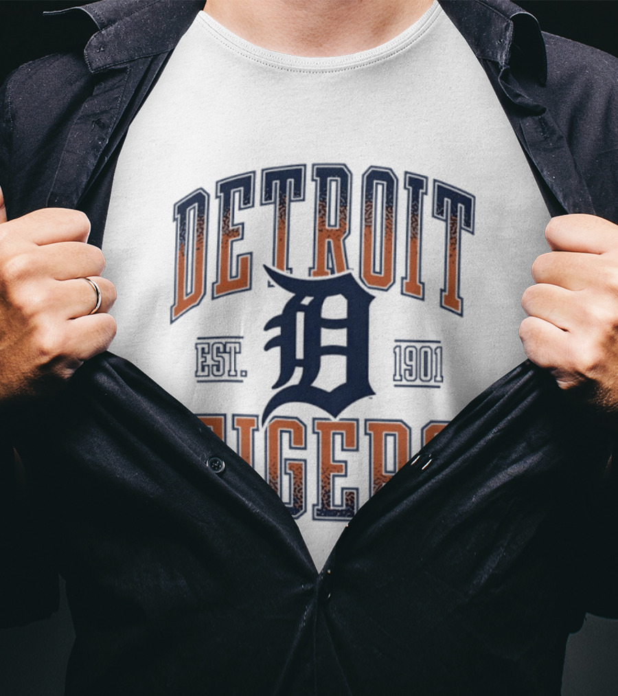 Detroit Tigers Est 1901 MLB Baseball T-Shirt