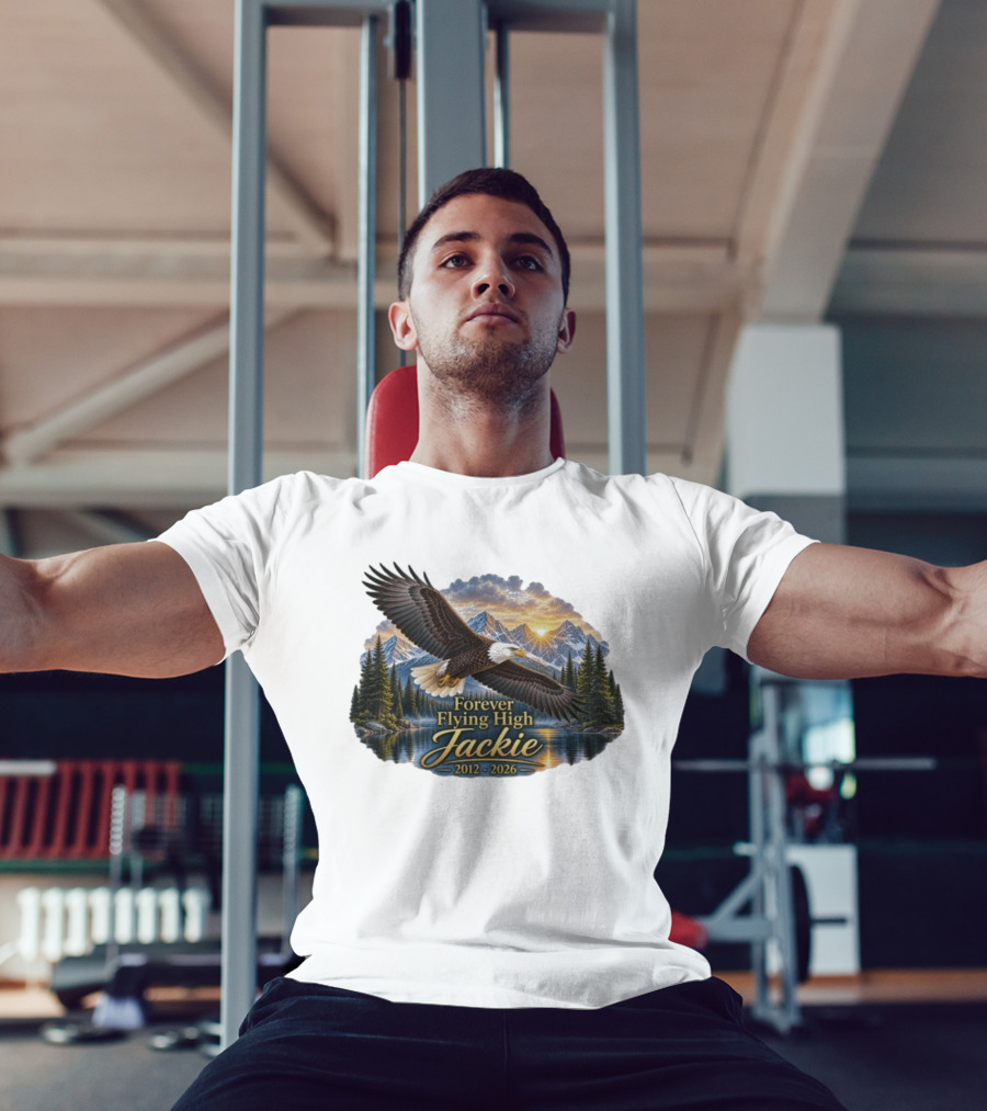 Forever Flying High Jackie Bald Eagle 2012 2026 Majestic Mountain Landscape T-Shirt