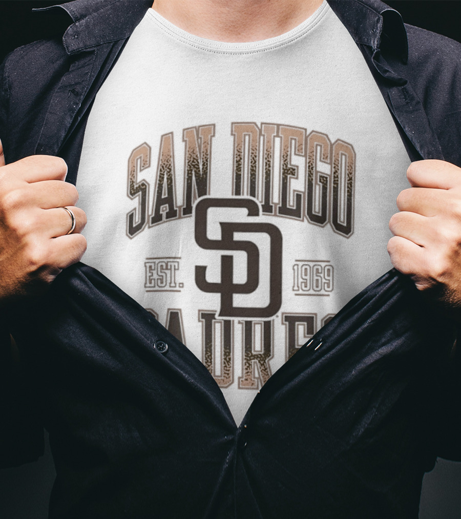 San Diego Padres Est 1969 MLB SD Logo Baseball T-Shirt