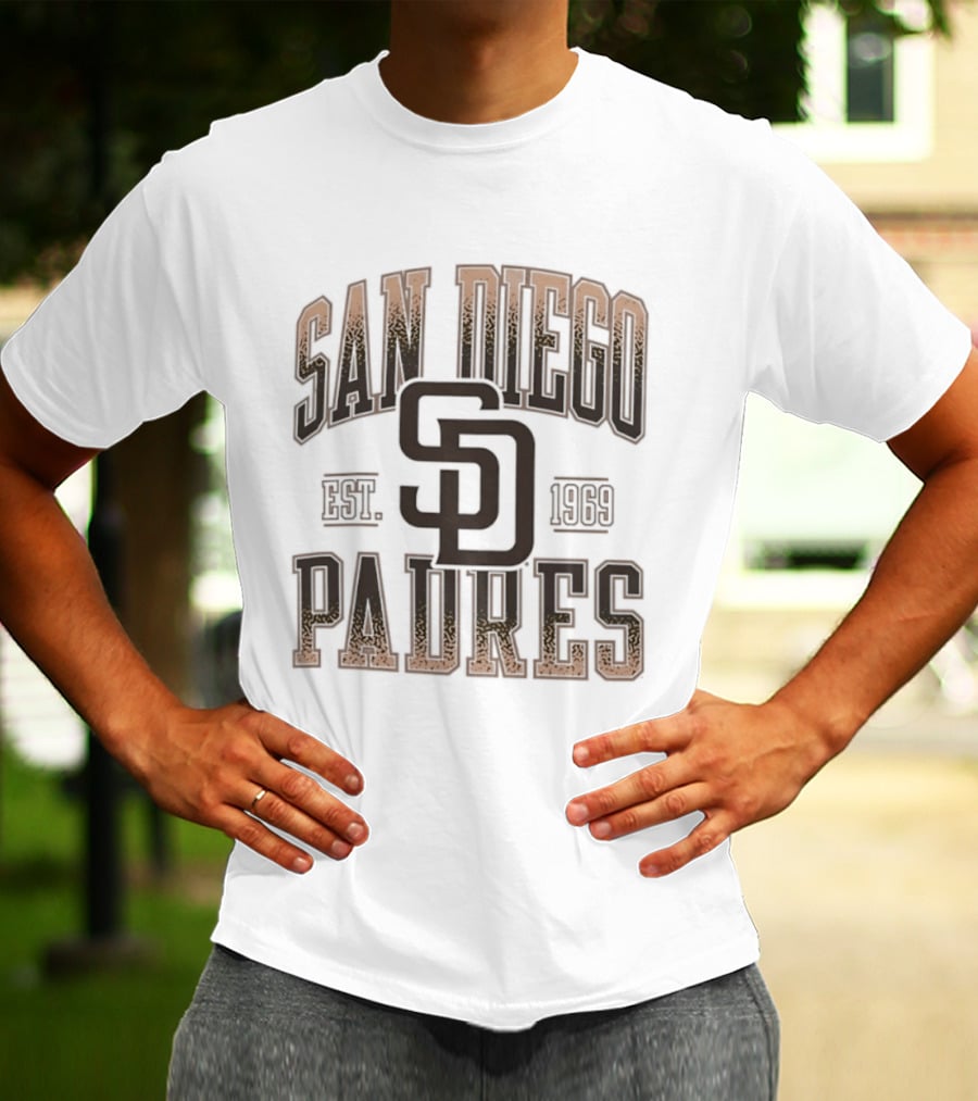 San Diego Padres Est 1969 MLB SD Logo Baseball T-Shirt