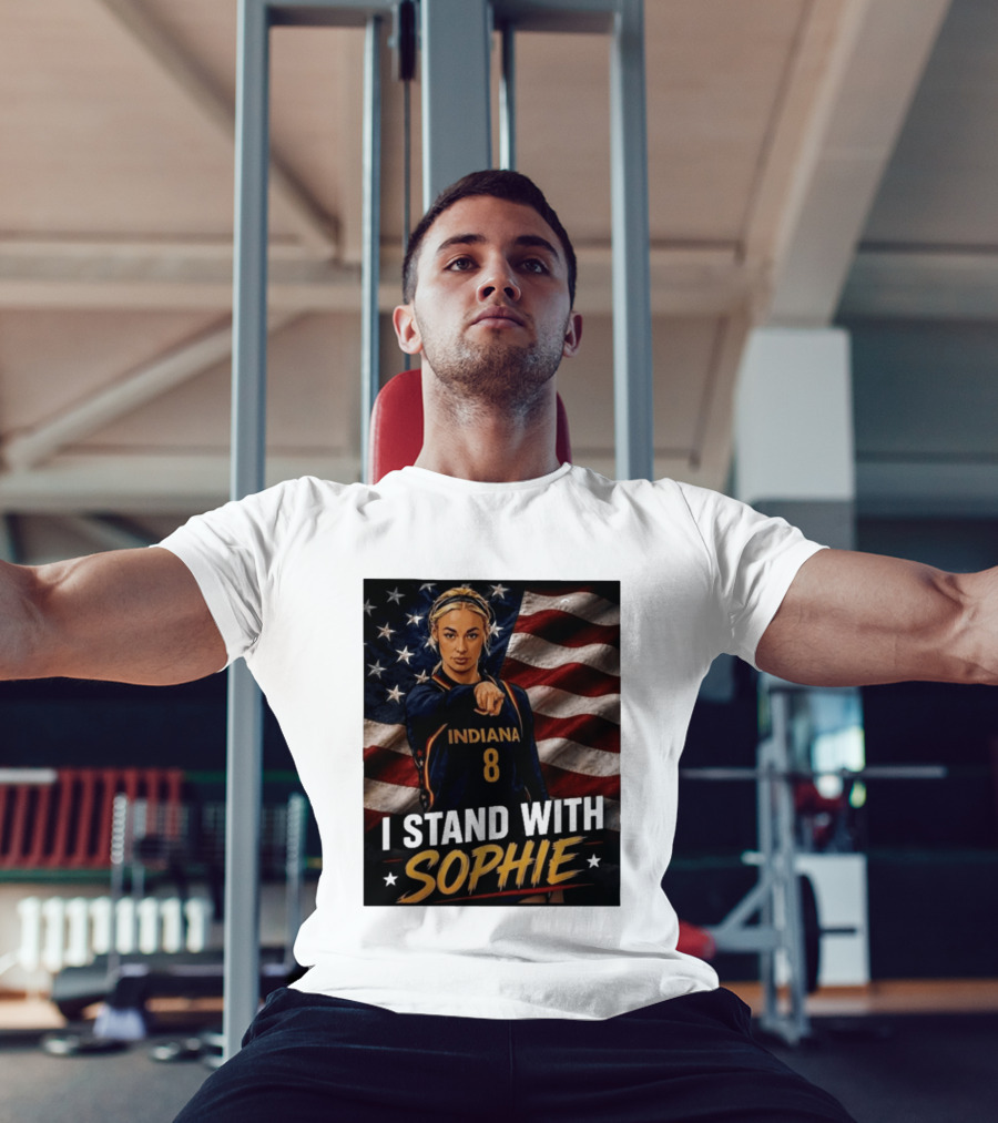 I Stand With Sophie Cunningham Indiana 8 American Flag T-Shirt