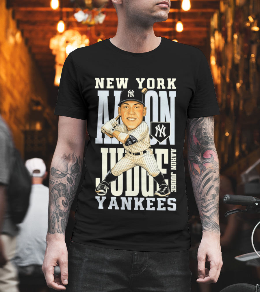 New York Yankees Aaron Judge Baseball Caricature Yankees T-Shirt