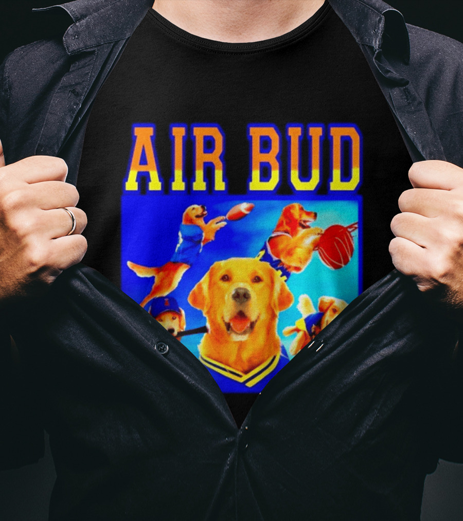 Air Bud Golden Retriever Basketball Football Soccer Sports Collage T-Shirt