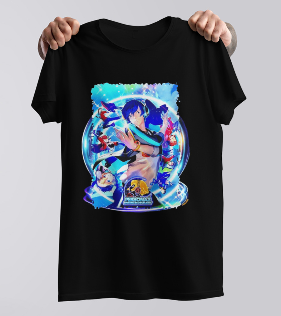Persona 3 Dancing In Moonlight ATLUS Colorful Character Collage T-Shirt