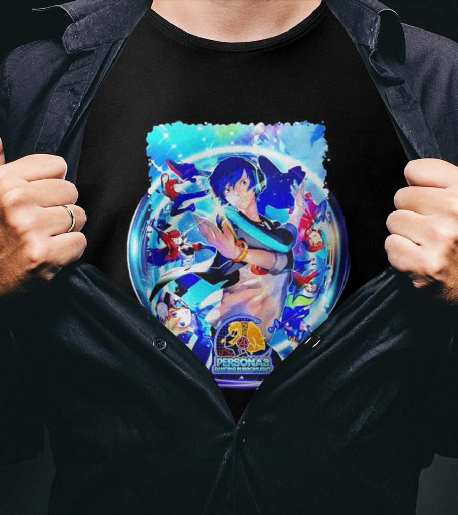 Persona 3 Dancing In Moonlight ATLUS Colorful Character Collage T-Shirt