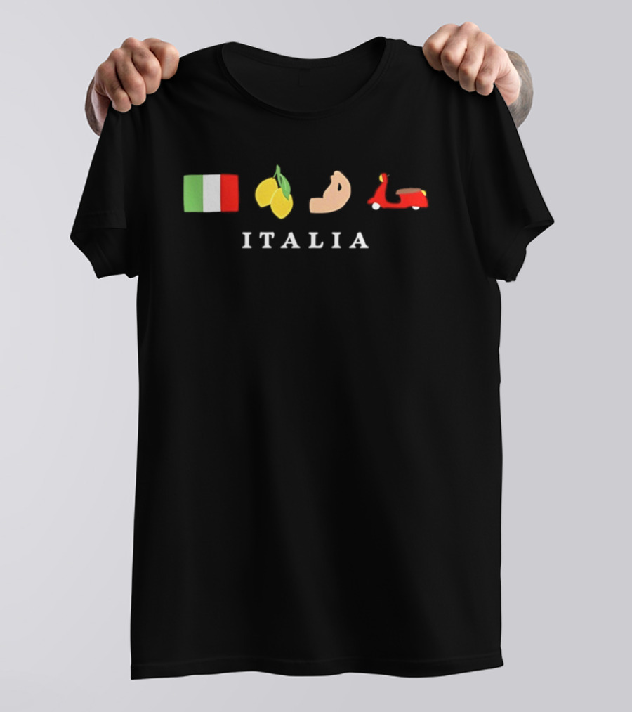 Italia Flag Lemons Bicep Vespa T-Shirt