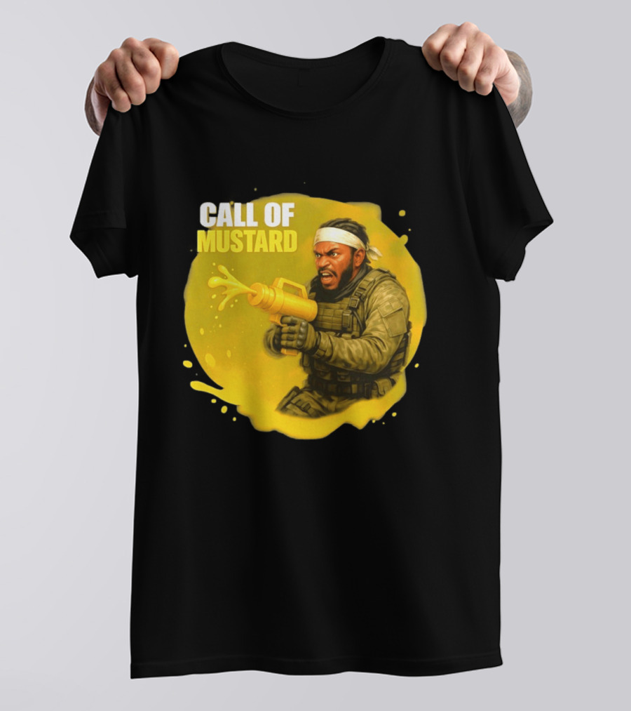 Call Of Mustard Diddy Funny Parody Combat Splash T-Shirt