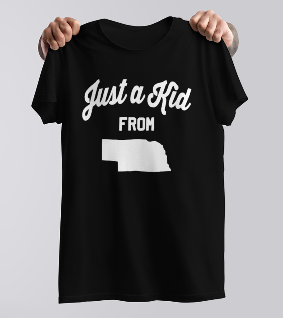 Just A Kid From Nebraska Map T-Shirt