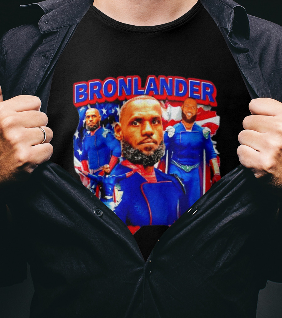 LeBron James Bronlander Basketball Superhero Fusion T-Shirt