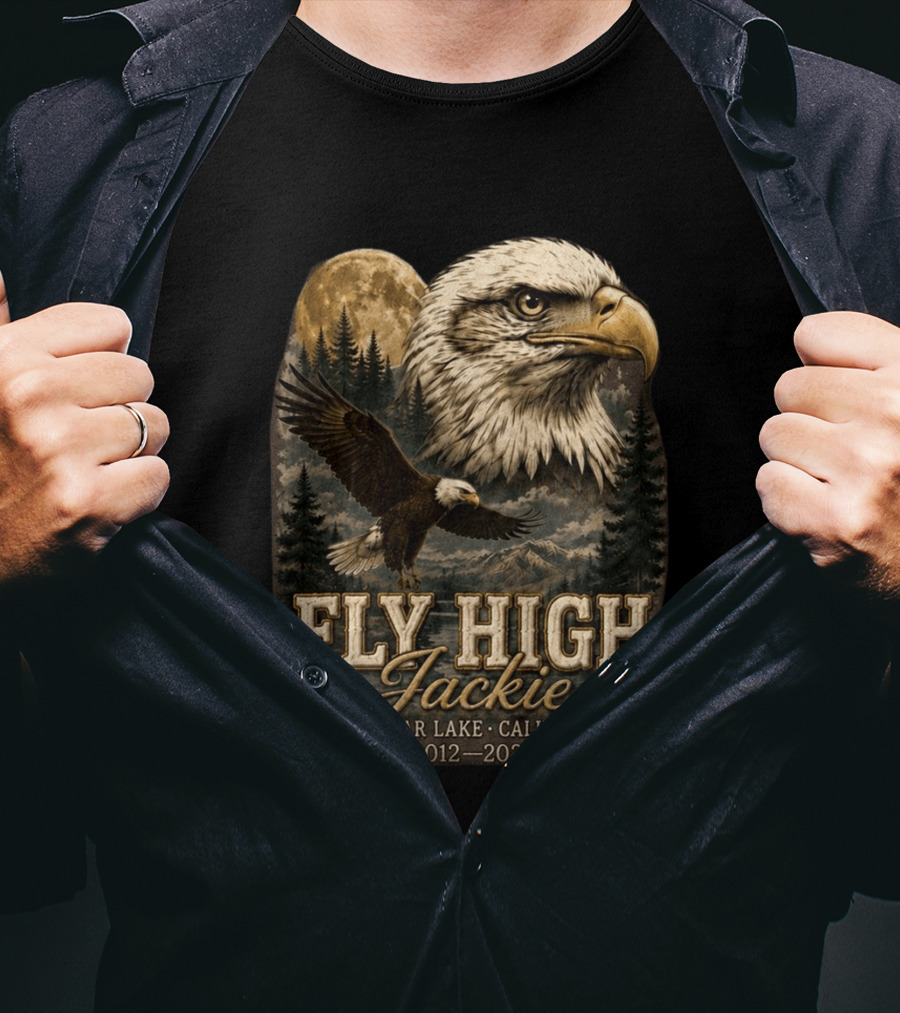 Fly High Jackie Eagle Big Bear Lake California 2012 2026 T-Shirt