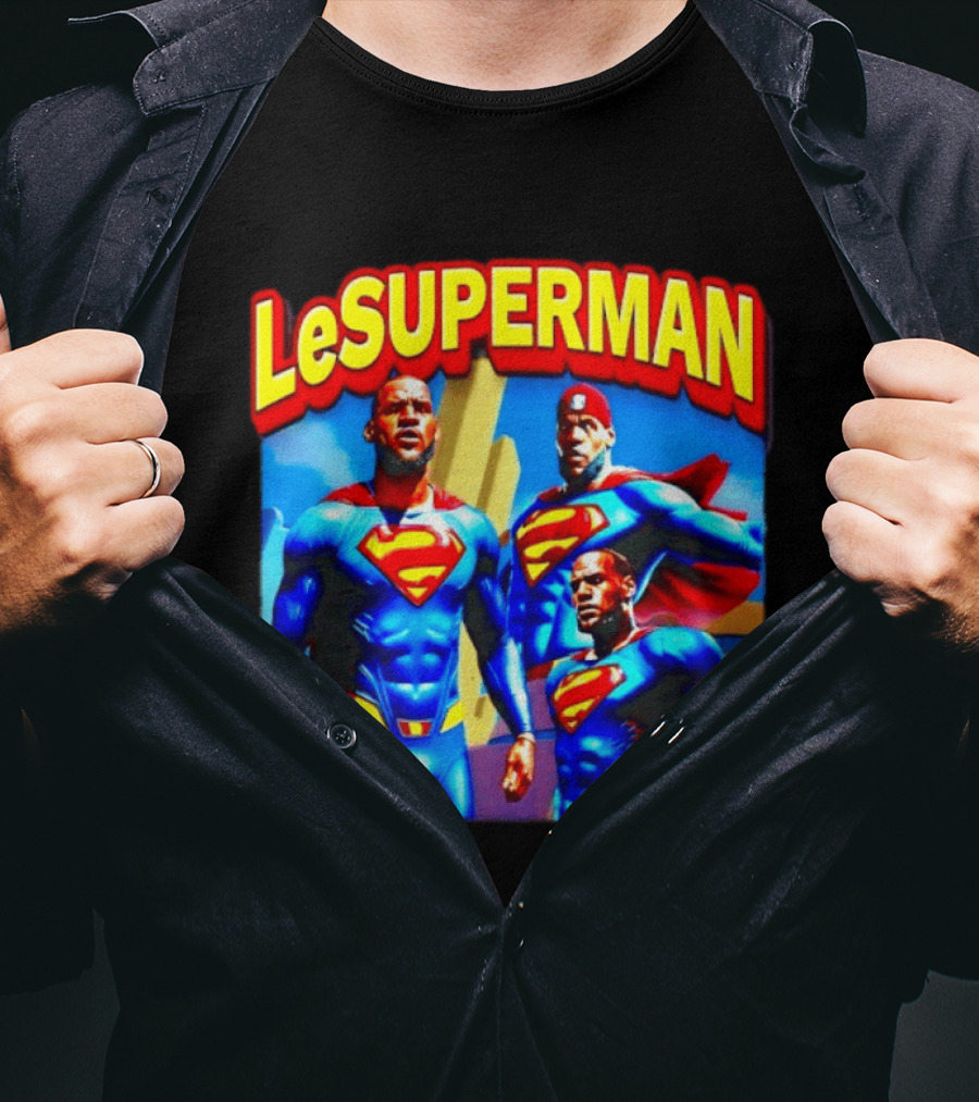 LeBron James LeSuperman Philadelphia 76ers Superhero T-Shirt