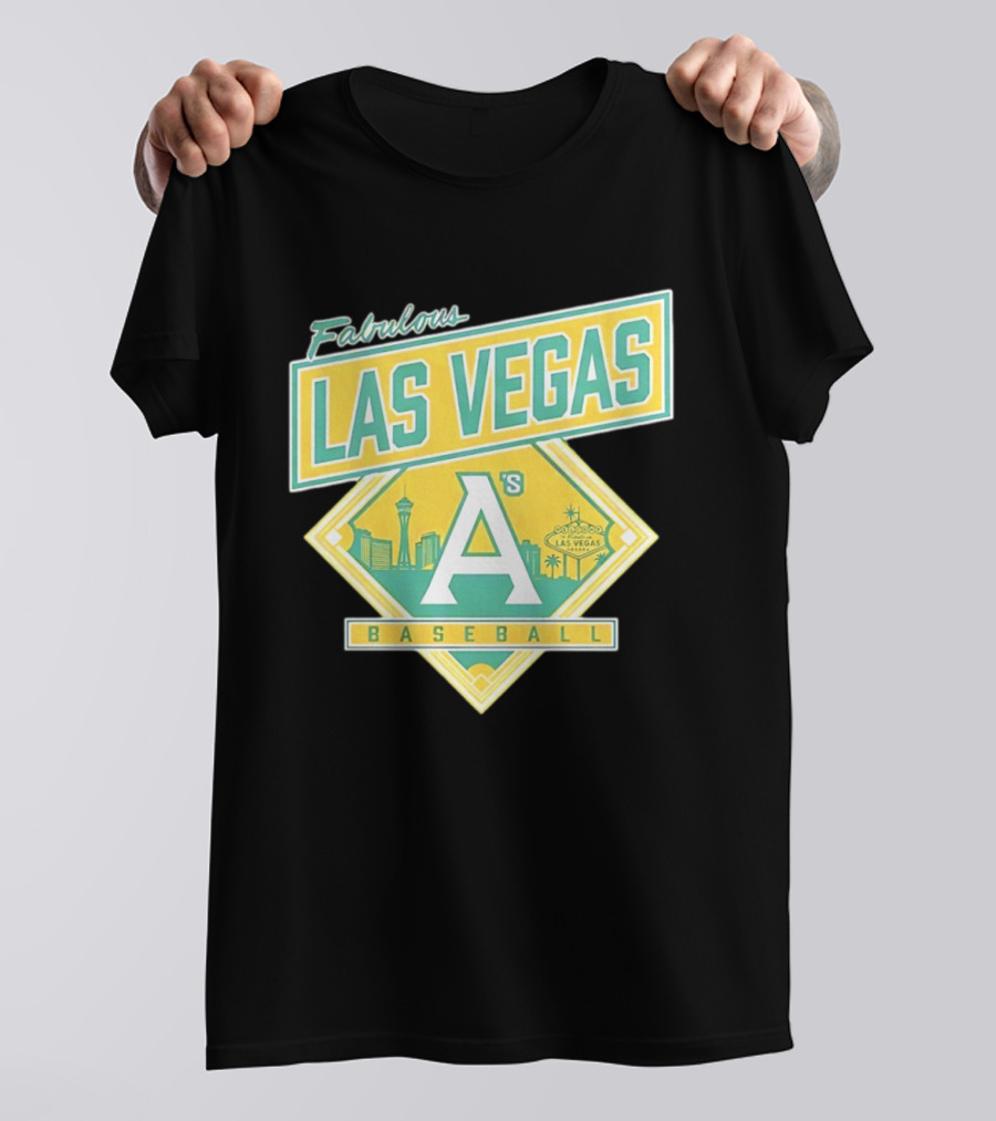 Fabulous Las Vegas A's Baseball 2026 Skyline T-Shirt