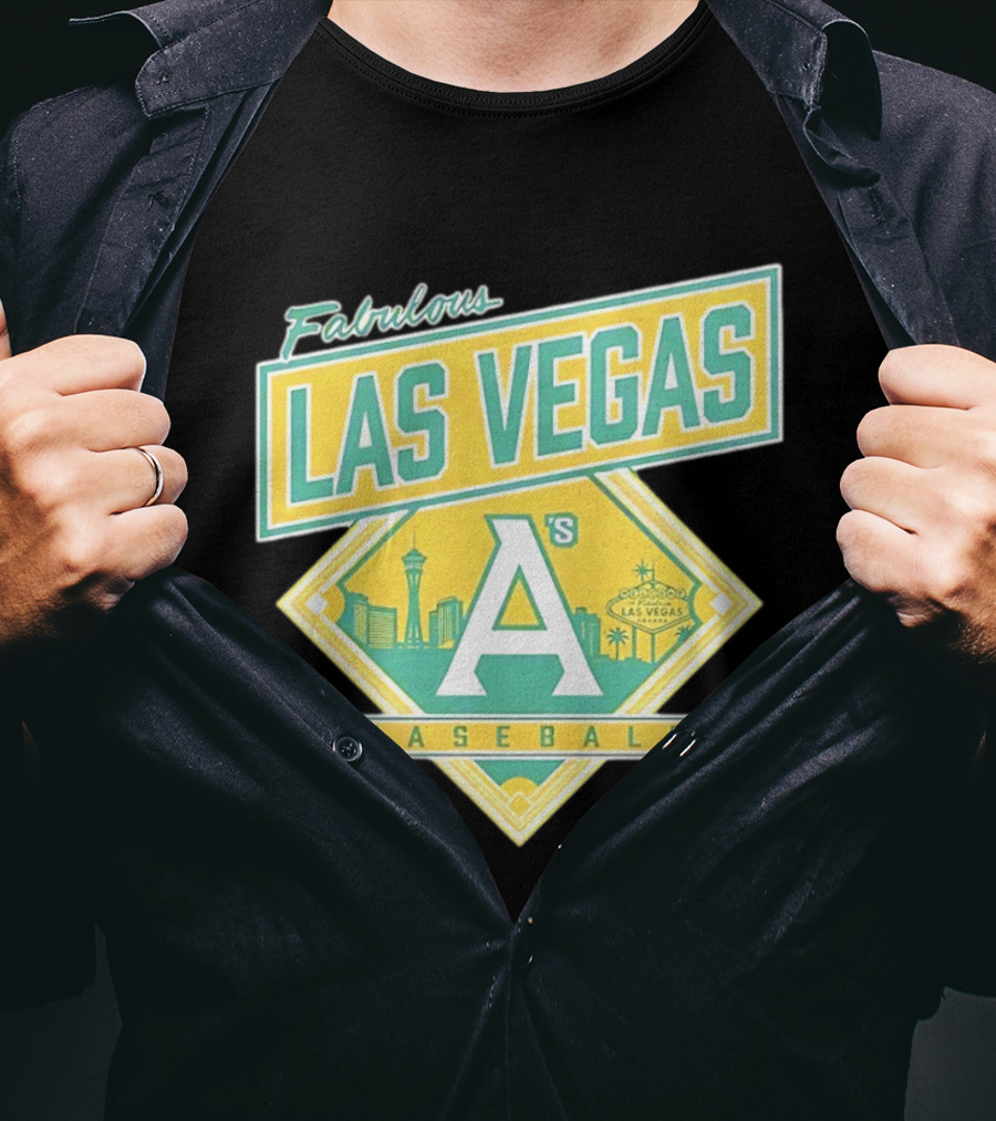 Fabulous Las Vegas A's Baseball 2026 Skyline T-Shirt