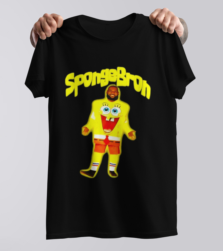 SpongeBron LeBron James Los Angeles Lakers T-Shirt