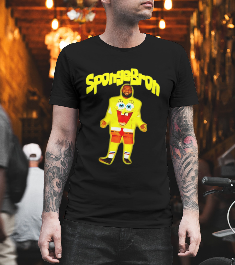 SpongeBron LeBron James Los Angeles Lakers T-Shirt