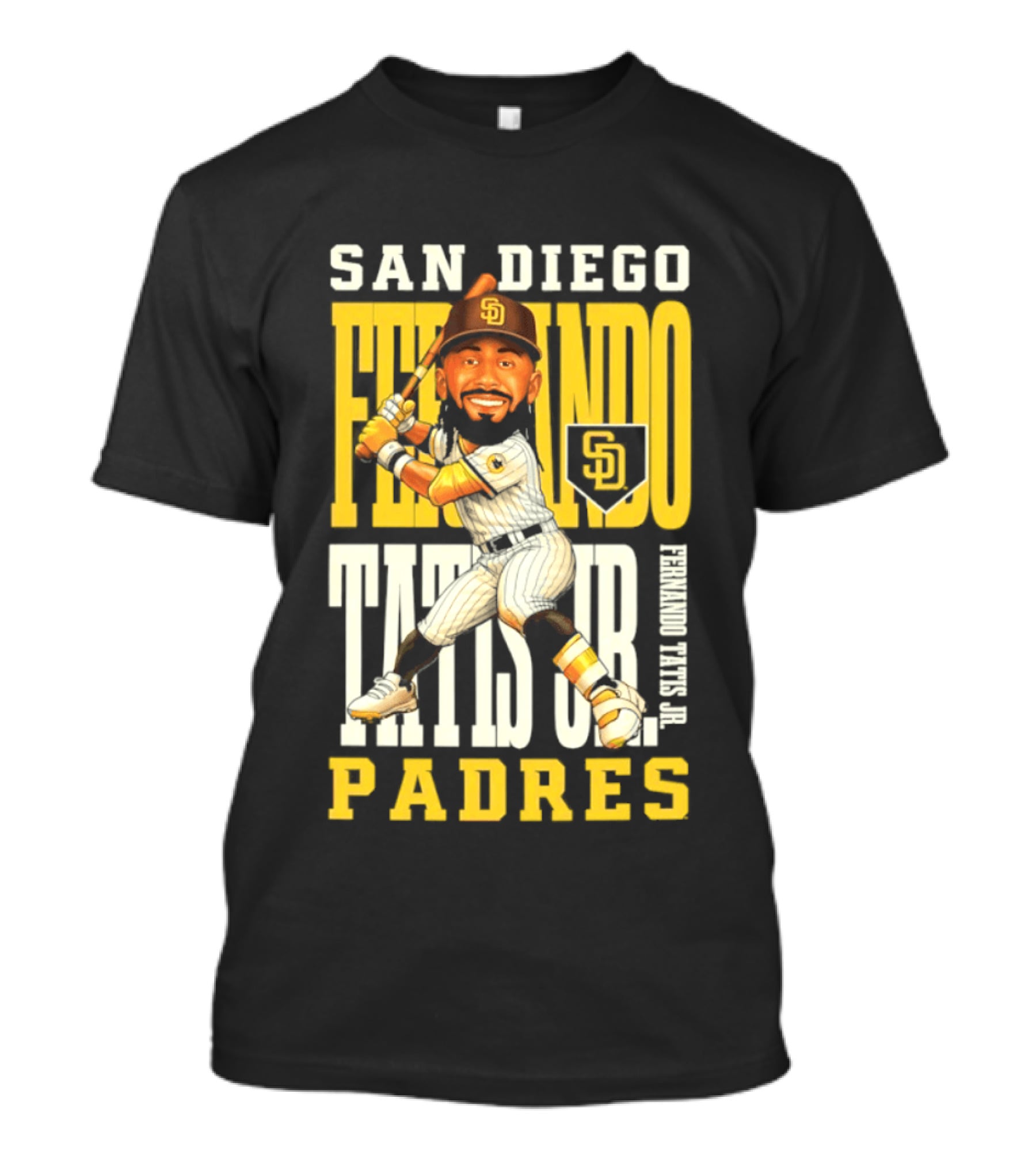 San Diego Padres Fernando Tatis Jr. Baseball Caricature SD Padres T-Shirt