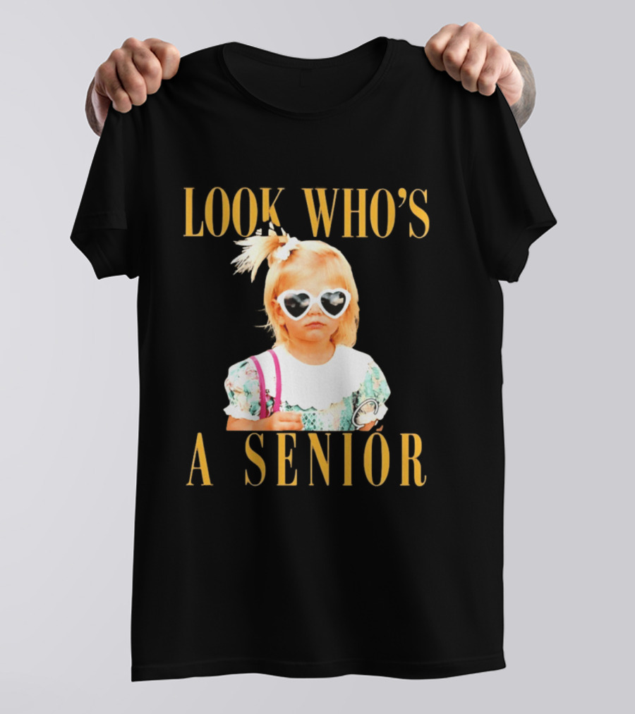Look Who's A Senior Heart Sunglasses Little Girl Senior Graduation T-Shirt