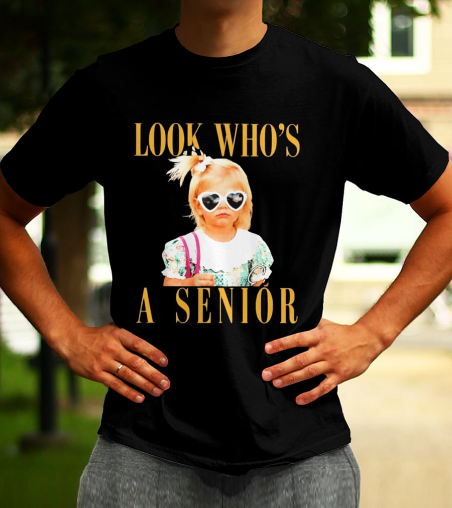 Look Who's A Senior Heart Sunglasses Little Girl Senior Graduation T-Shirt
