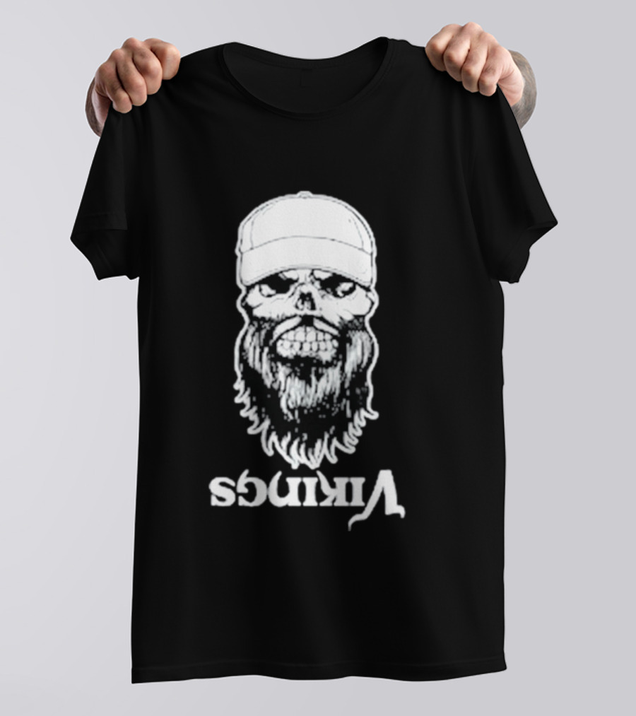 Luke Combs Vikings Tour Skull Beard Hat T-Shirt