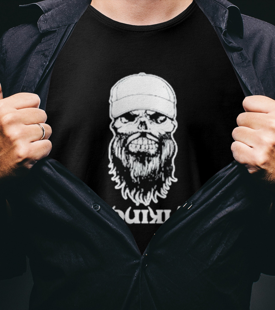 Luke Combs Vikings Tour Skull Beard Hat T-Shirt