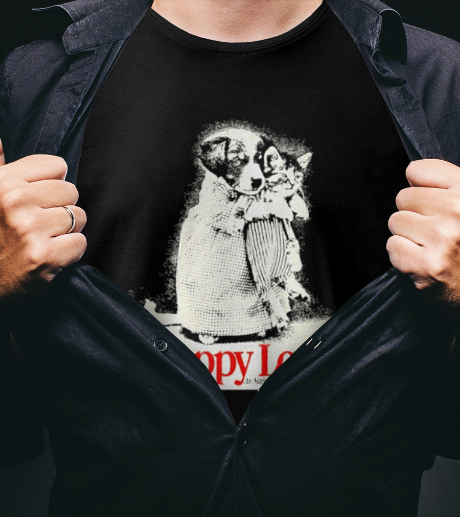 Puppy Love Naive Romance In Print T-Shirt