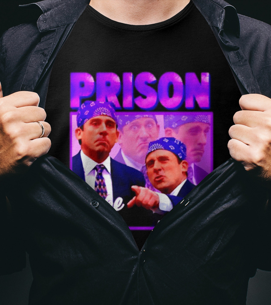Prison Mike The Office Steve Carell Michael Scott Bandana Suit T-Shirt