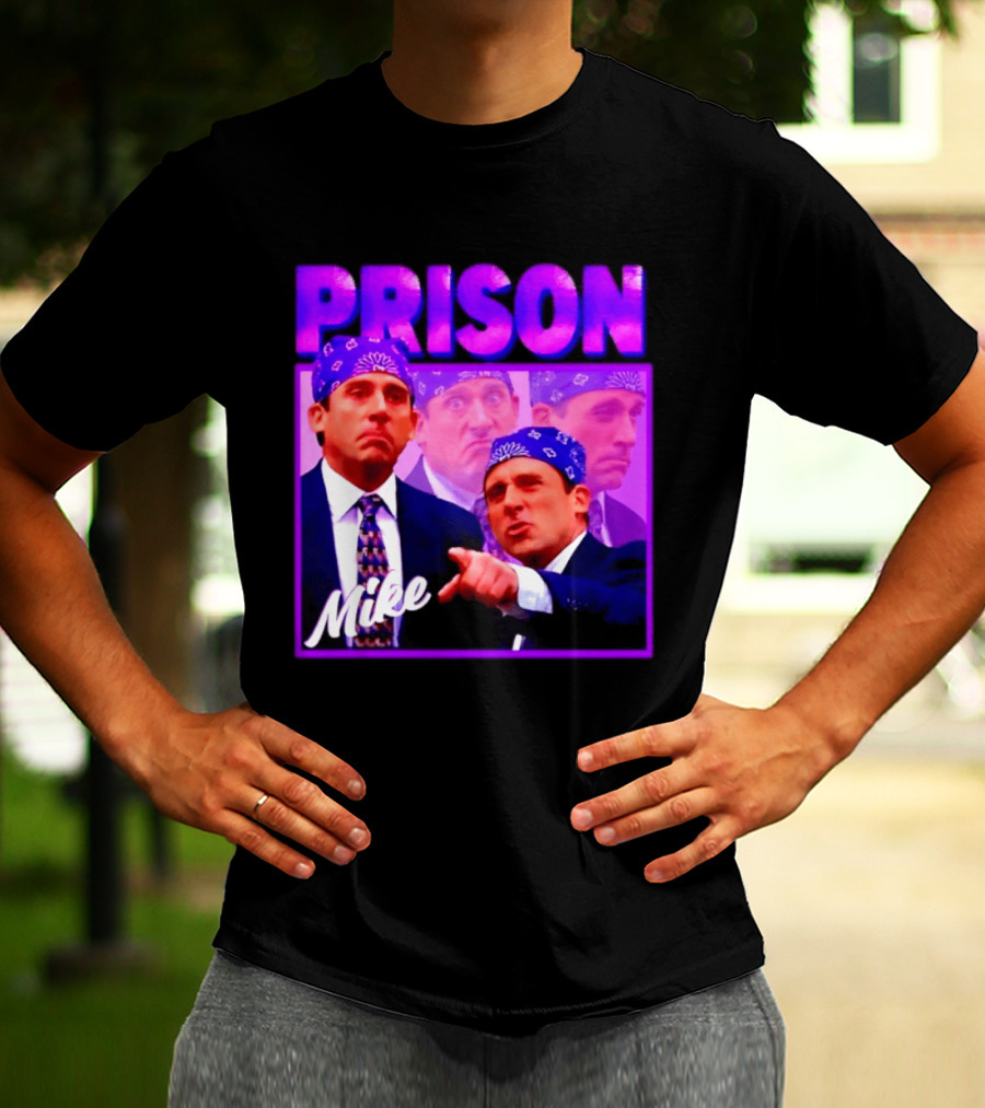 Prison Mike The Office Steve Carell Michael Scott Bandana Suit T-Shirt