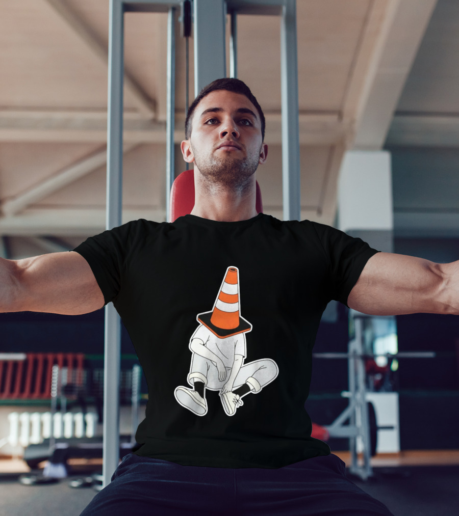 Under Construction Introvert Mode Traffic Cone Head Silent Reflection T-Shirt