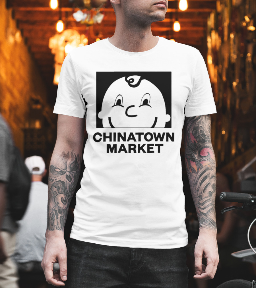 Chinatown Market Smiley Face Retro Cartoon T-Shirt