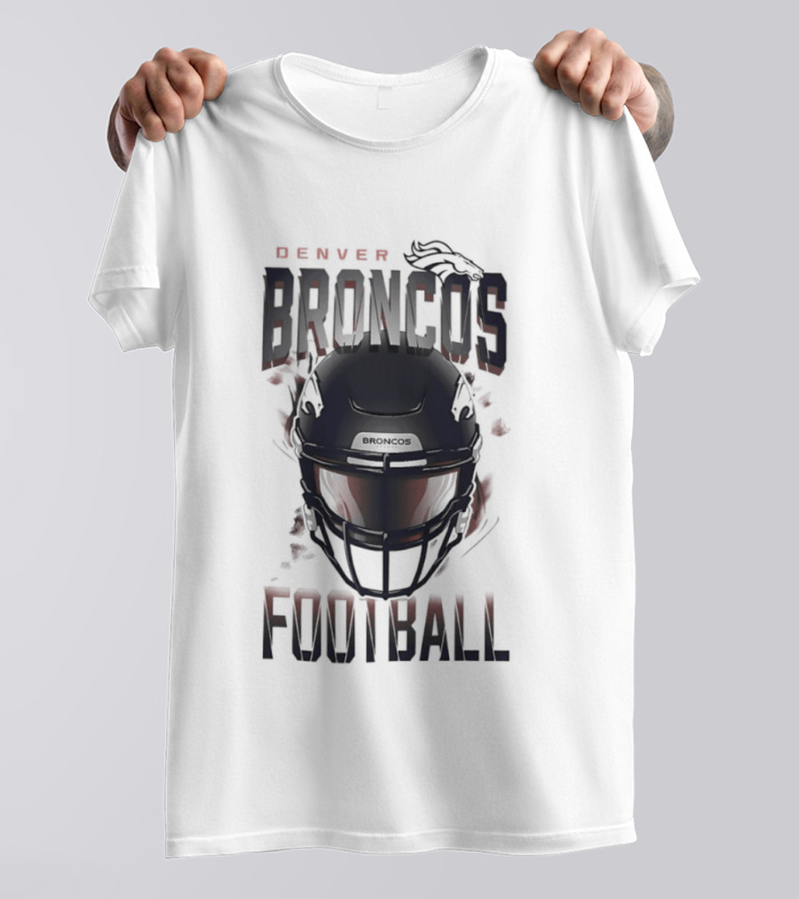Denver Broncos Football Helmet 2026 Season Broncos Football T-Shirt