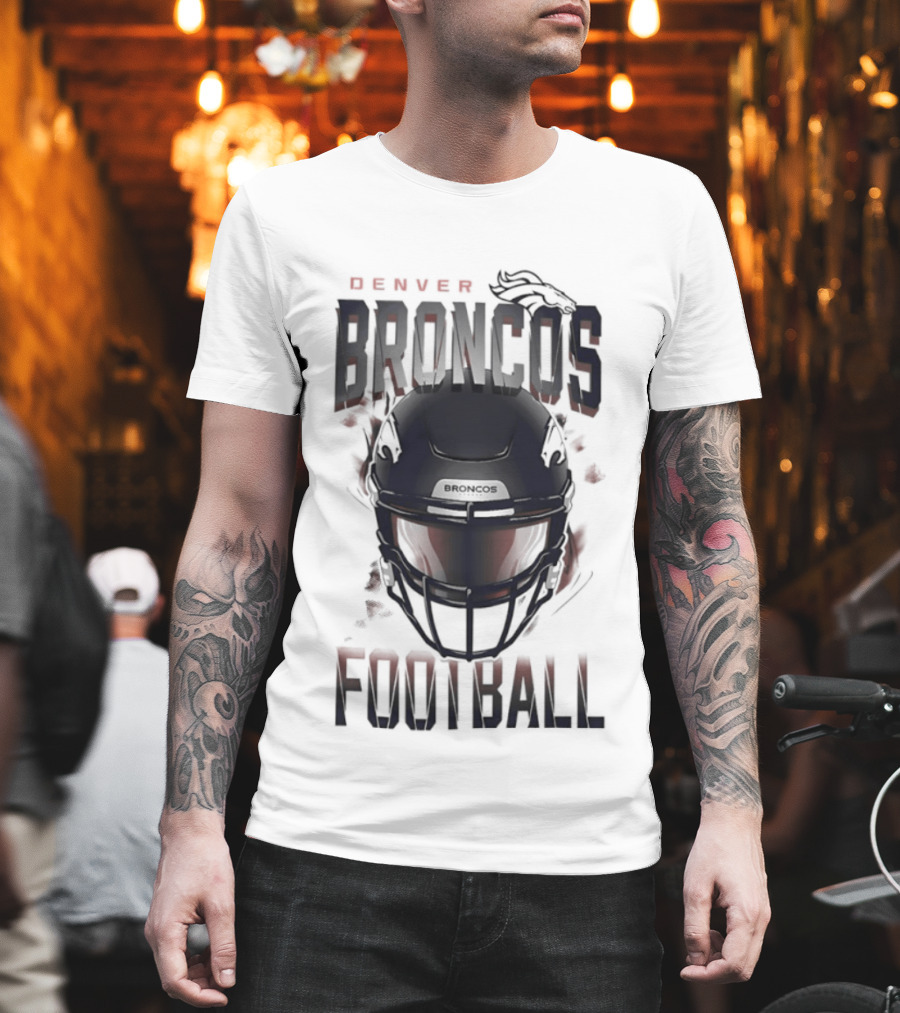 Denver Broncos Football Helmet 2026 Season Broncos Football T-Shirt