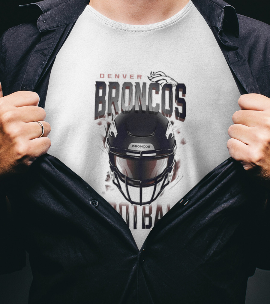 Denver Broncos Football Helmet 2026 Season Broncos Football T-Shirt