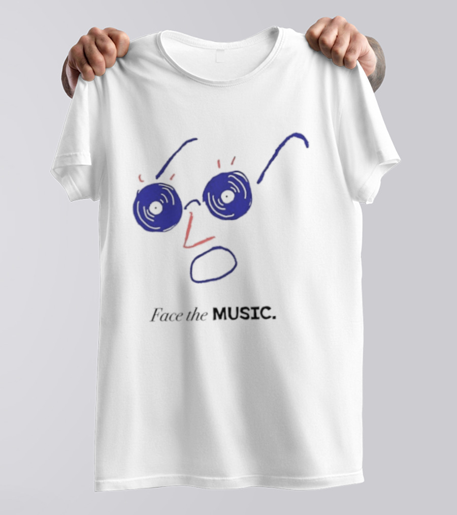 Face The Music Vinyl Record Audiophile Minimalist T-Shirt
