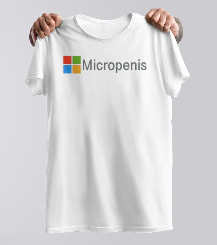 Micropenis Text With Microsoft T-Shirt