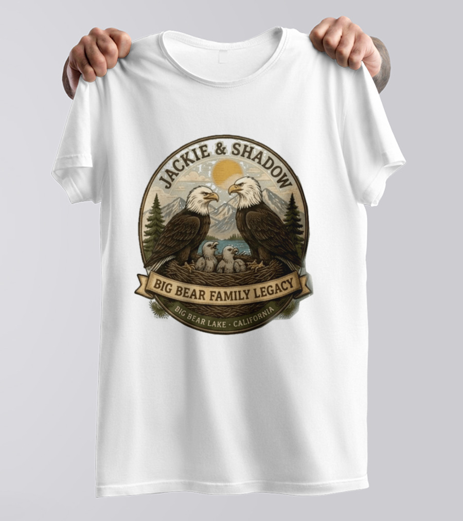 Jackie & Shadow Big Bear Family Legacy Big Bear Lake California Bald Eagles T-Shirt