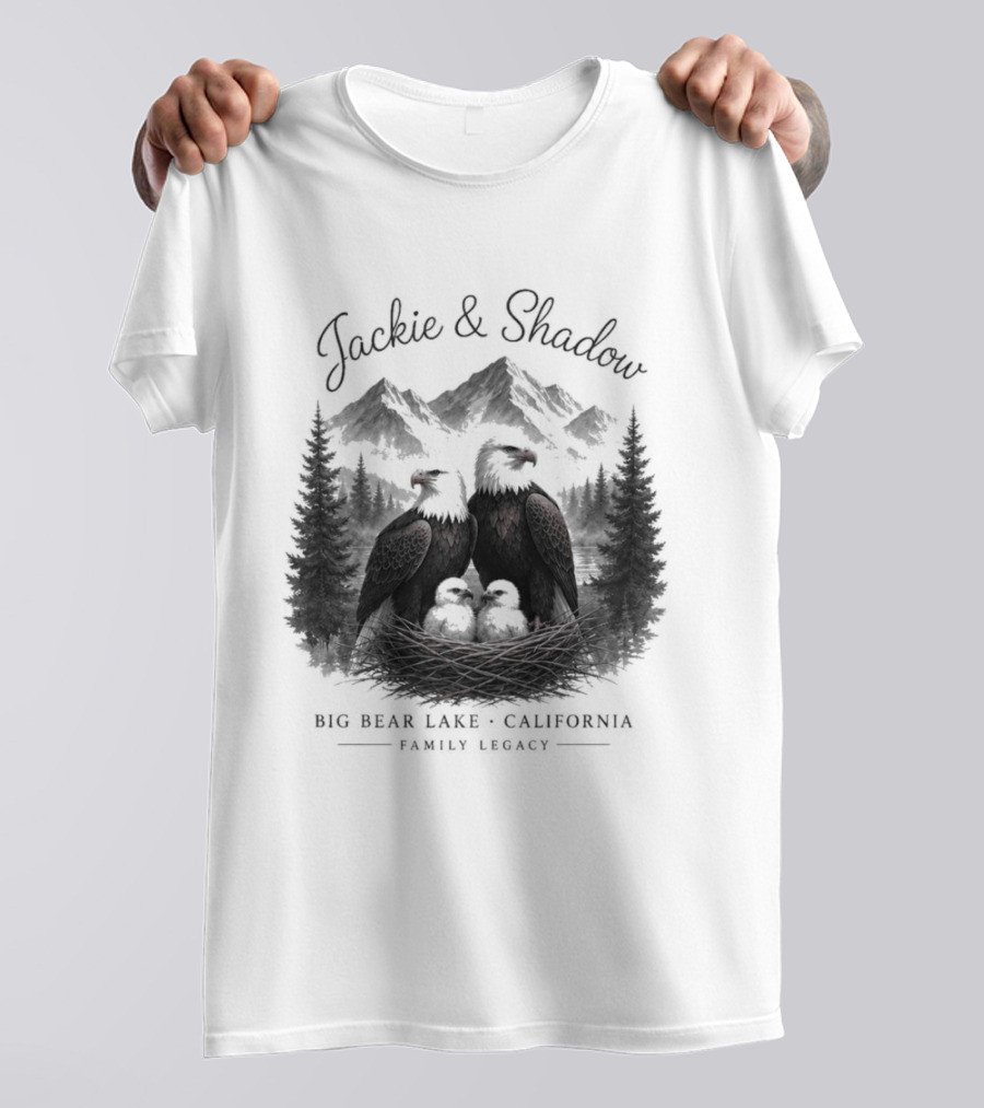 Jackie And Shadow Bald Eagles Big Bear Lake California Family Legacy T-Shirt