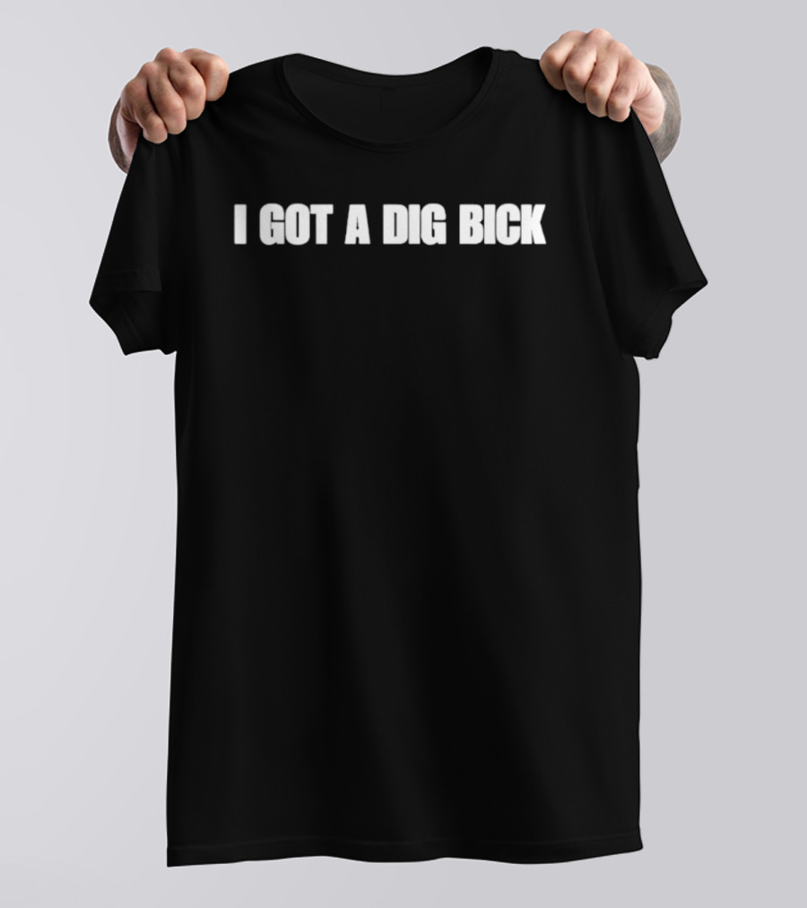 I Got A Dig Bick Funny Optical Illusion Text Optical Trick T-Shirt