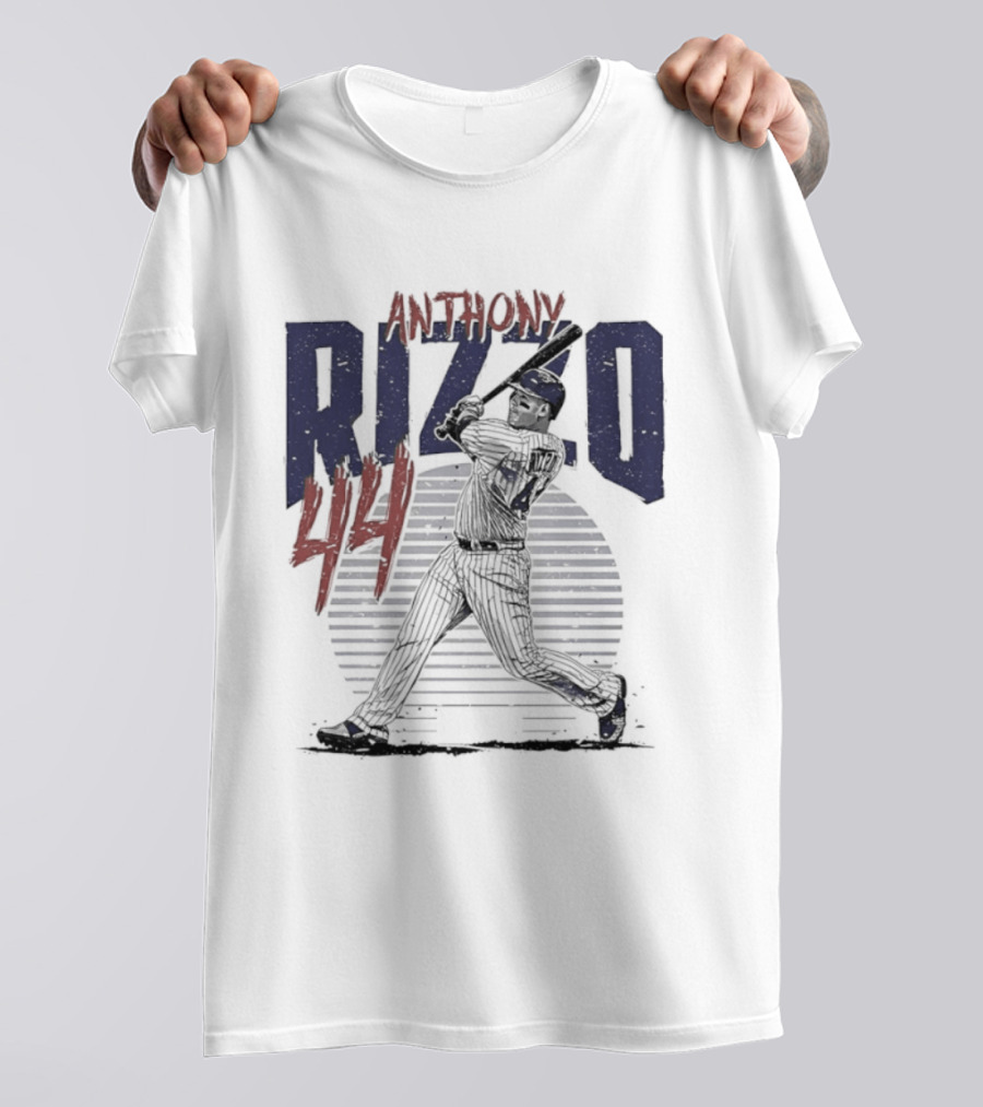 Anthony Rizzo 44 Chicago Cubs Slugger Baseball Swing T-Shirt